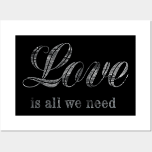 Love Is All We Need vintage design Posters and Art